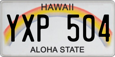 HI license plate YXP504