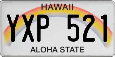HI license plate YXP521