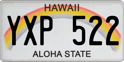 HI license plate YXP522