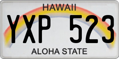 HI license plate YXP523