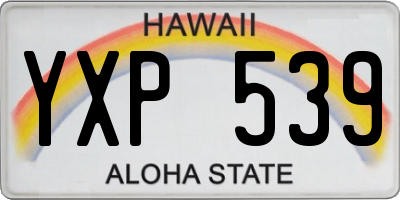 HI license plate YXP539