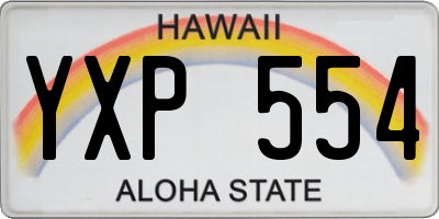 HI license plate YXP554