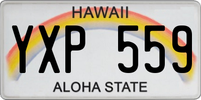 HI license plate YXP559