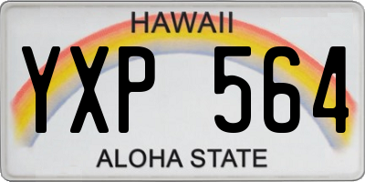 HI license plate YXP564