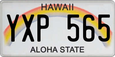 HI license plate YXP565