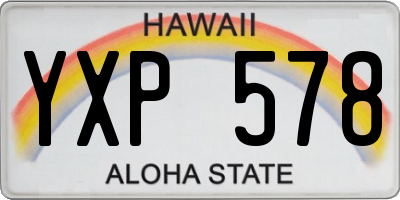 HI license plate YXP578