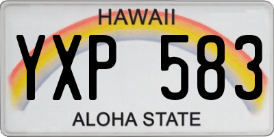 HI license plate YXP583