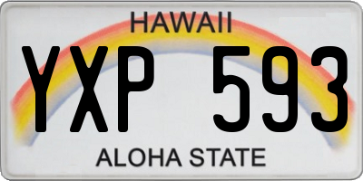HI license plate YXP593