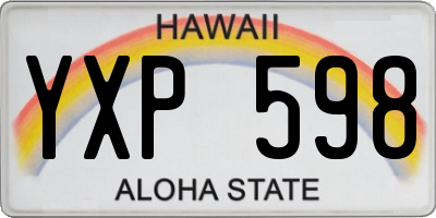 HI license plate YXP598