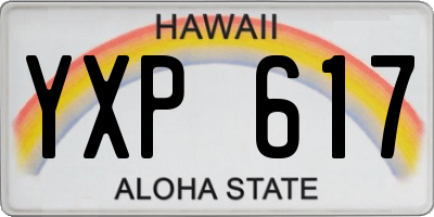 HI license plate YXP617