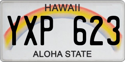 HI license plate YXP623