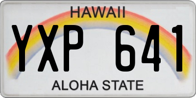 HI license plate YXP641