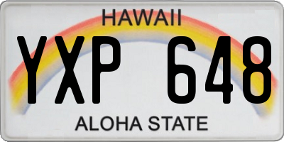 HI license plate YXP648