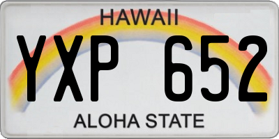 HI license plate YXP652
