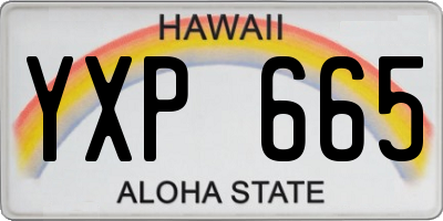 HI license plate YXP665