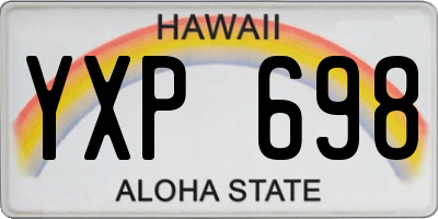 HI license plate YXP698