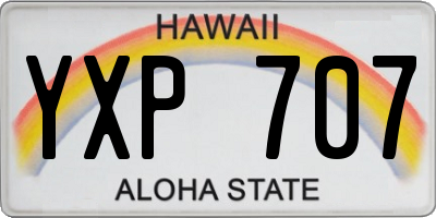 HI license plate YXP707