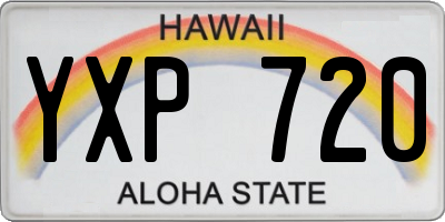 HI license plate YXP720
