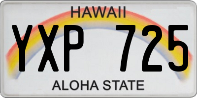 HI license plate YXP725