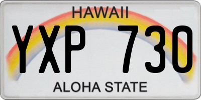 HI license plate YXP730