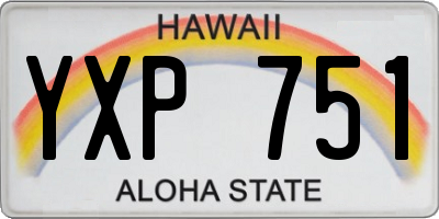 HI license plate YXP751