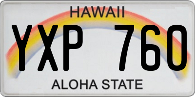 HI license plate YXP760