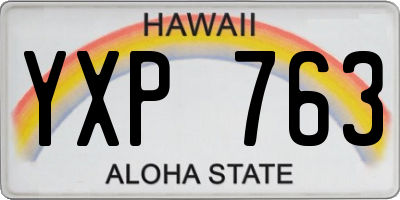 HI license plate YXP763