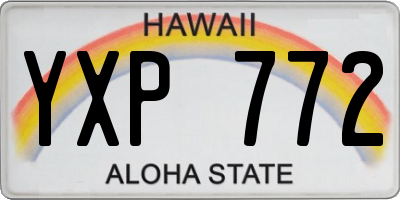 HI license plate YXP772