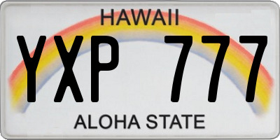 HI license plate YXP777