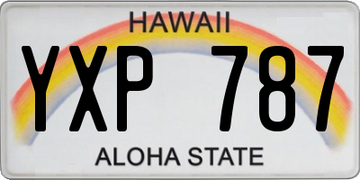 HI license plate YXP787