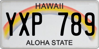 HI license plate YXP789