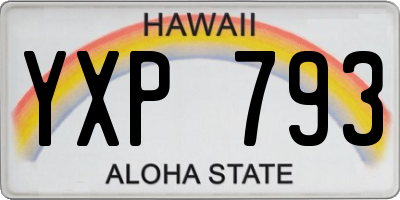 HI license plate YXP793