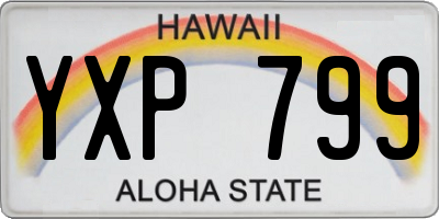 HI license plate YXP799