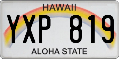 HI license plate YXP819