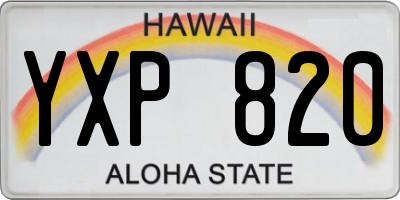 HI license plate YXP820