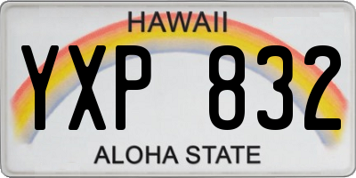 HI license plate YXP832