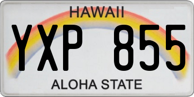 HI license plate YXP855