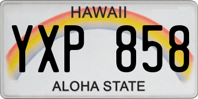 HI license plate YXP858