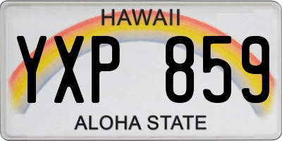 HI license plate YXP859