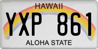 HI license plate YXP861