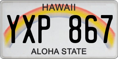 HI license plate YXP867