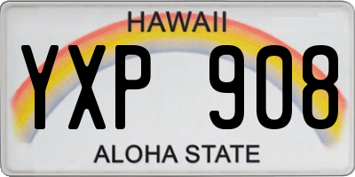 HI license plate YXP908