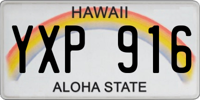 HI license plate YXP916