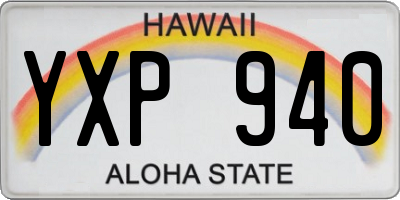HI license plate YXP940