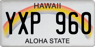 HI license plate YXP960