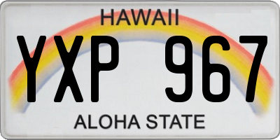 HI license plate YXP967
