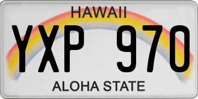 HI license plate YXP970