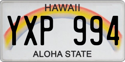 HI license plate YXP994