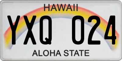 HI license plate YXQ024