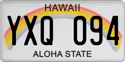 HI license plate YXQ094